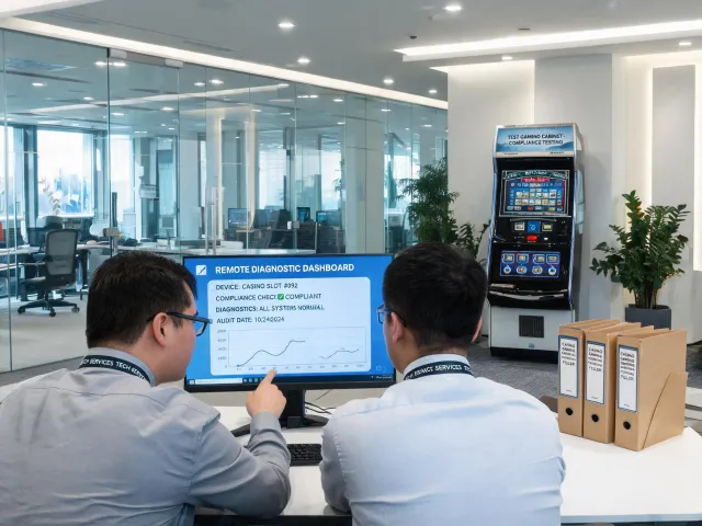 Gaming machine service desk